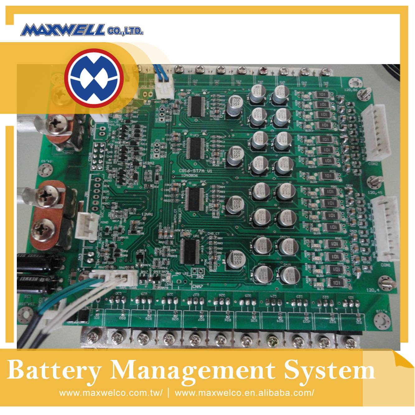 15S / 48V / 70A  LiFePO4 battery BMS with high power 